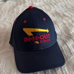 New In-N-Out Burger Navy Baseball Cap with Red & Yellow Logo